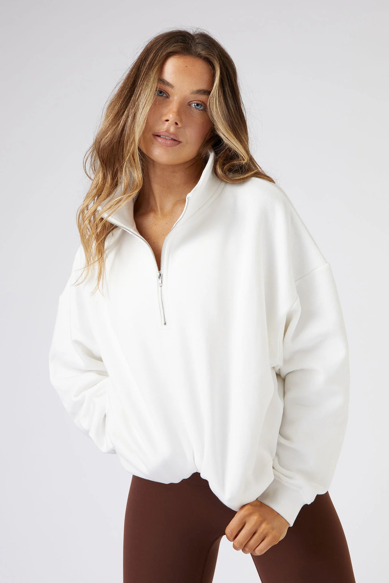 Oversized quarter zip fleece hotsell