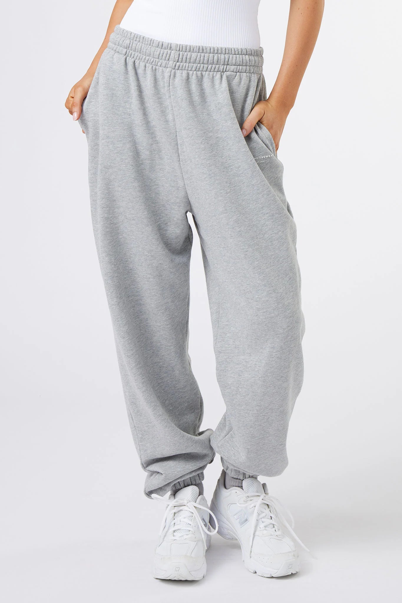 Oversized Sweatpants in Grey Melange